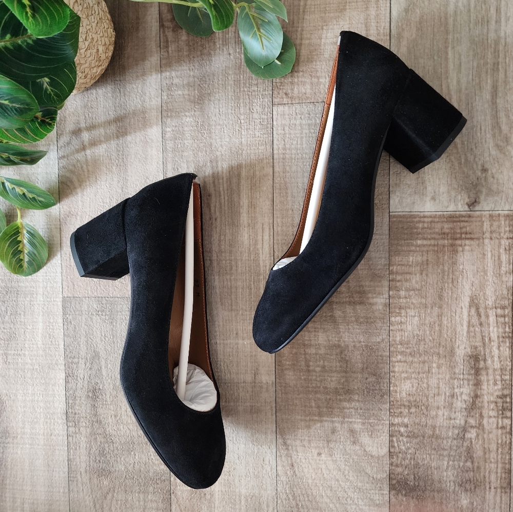Margaux The Heel in Black Suede NWT Size EU 37/ US 7M - Picture 8 of 16